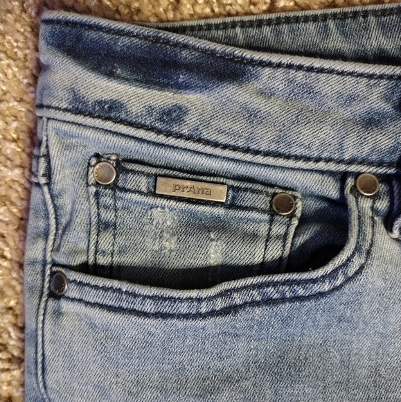 Prana Bell-Bottom Wide Flare Denim Jeans with Multicolor Stripes - Picture 14 of 15